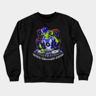 Space Alien Music DJ Crewneck Sweatshirt